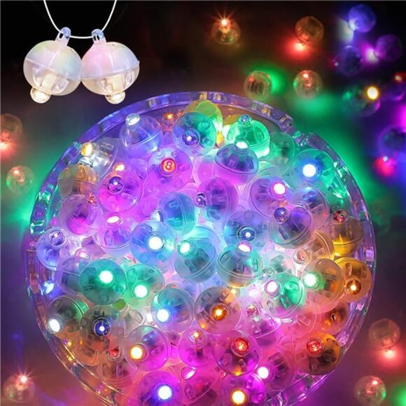 Mini LED Balloon Lights Multicolor Flash Party Wedding Birthday Decoration Pack - Picture 1 of 7